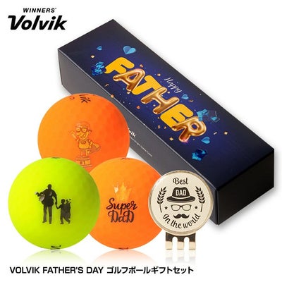 ボルビック 父の日 ゴルフボール&マーカー ギフトセット VOLVIK VIVID 
