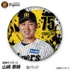 阪神タイガース #75 山崎憲晴 ファーム内野守備走塁コーチ 缶バッジ（顔デザイン） 2026年1