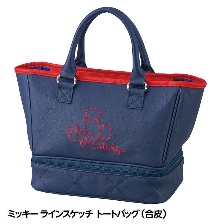 ディズニー ミッキー ラインスケッチ トートバッグ 二層式 保冷