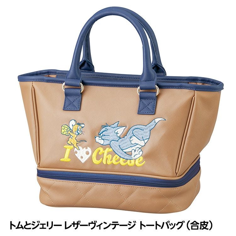 トム＆ジェリー レザーヴィンテージ トートバッグ 二層式 保冷