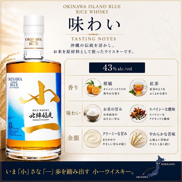 小一ウイスキー RICE WISKY 小一 北緯43度 500ml 久米仙酒造 伊藤小一 守成クラブ 創設者4